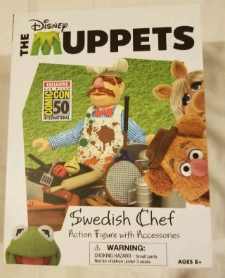 Sdcc 50 Diamond Select Toys Exclusive Muppets Swedish Chef Action Figure Disney