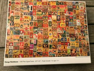 Vintage Matchboxes 1000 Piece Jigsaw Puzzle Color Craft Puzzles Poster