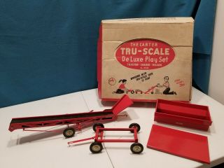 Vintage Carter Tru - Scale 6 - 550 Deluxe Play Set W/ Box,  No Tractor