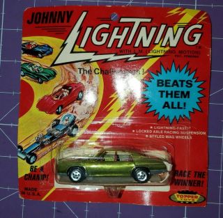 Vintage Johnny Lightning Green Custom Pontiac Gto On Card Redline Era