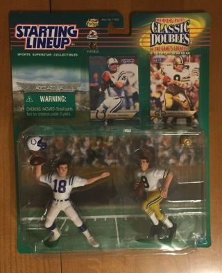 Starting Lineup Peyton Manning & Archie Manning Classic Doubles Nib Football