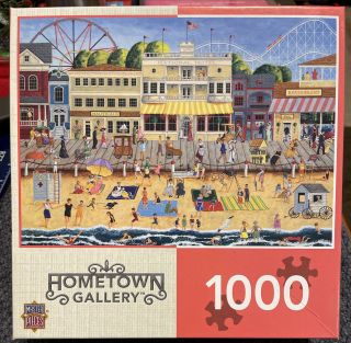 Hometown Gallery " On The Boardwalk " 1000 Piece Puzzle Complete