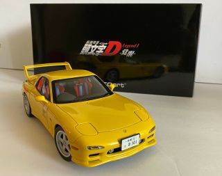 Mazda Efini Rx - 7 Fd3s Animation Film Initial D Yellow 1/18 By Autoart