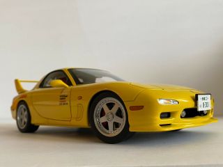 MAZDA EFINI RX - 7 FD3S ANIMATION FILM INITIAL D YELLOW 1/18 BY AUTOART 6