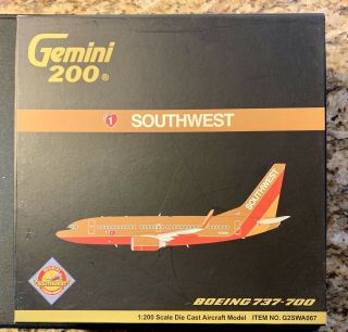 Gemini Jets 1:200 Southwest Boeing 737 - 700 G2swa067 N736sa Mustard Rocket 2008