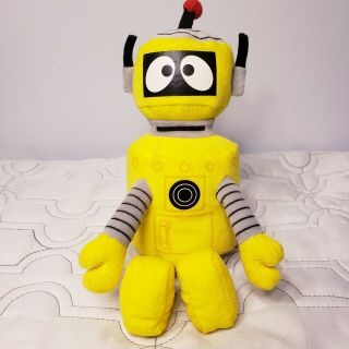 Ty Beanie Baby Plex Yellow Robot Nick Jr.  Yo Gabba Gabba Plush 9.  5/10 Rare