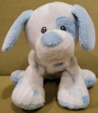 Ty Pluffies Baby Pups Plush White Puppy Dog With Blue Spots 2016 Sewn Eyes