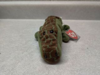 Ty Beanie Baby " Ally " The Alligator 3rd/1st Generation 1993 - See Photos