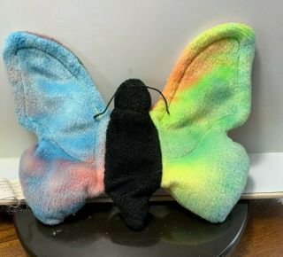 Flutter The Butterfly Rare Ty Beanie Baby 1995 1st Gen Tush Tag