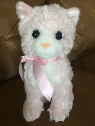Ty Classic Duchess Cat Kitten 10 " Pink Plush 2015 Shaggy Soft Stuffed Animal Toy