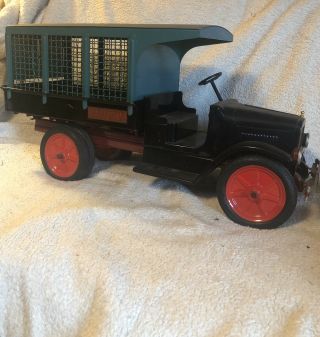 1920s Buddy L 25 " Railway Express Delivery Truck No.  204 W Removable Luggage Cage