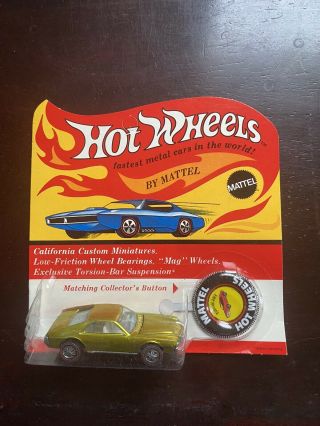 Vintage Hot Wheels Custom Redline Us Yellow Amx 1969 Blister Pack