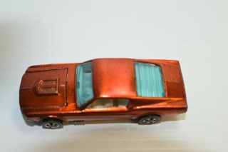 1968 100 Hot Wheels Redline Orange Custom Mustang w/ Louvered Window 5
