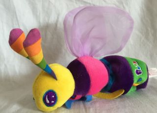 Lisa Frank Buzz Fantastic Beans Plush Bumble Bee Rainbow Heart 1998 Rainbow 8in