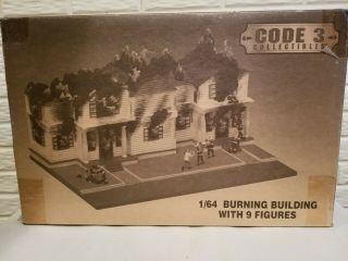Code 3 Burning Building With Figures,  1/64,  13099