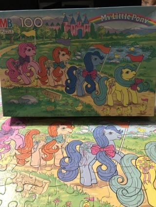 Complete Vintage 1989 G1 My Little Pony Puzzle 100 Piece 4576 - 12 Hasbro Castle