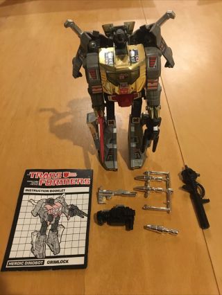 Vintage Transformers Takara Hasbro G1 Dinobot Grimlock 1985 Complete