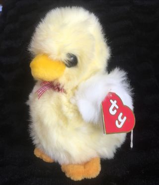 1991 Ty 2nd Gen Peepers Yellow Chick Plush Style 8015 Peeping Noise