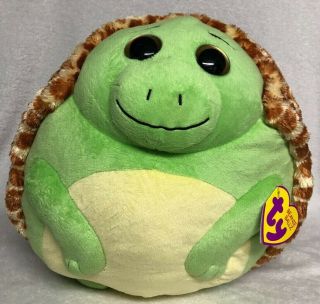 Huge Ty Beanie Ballz Zoom The Turtle - Plush With Tags 2011 Large 12 "