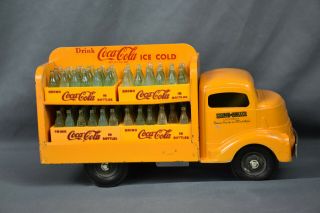 Vintage Smith - Miller Pressed Steel Coca - Cola Truck With Bottles
