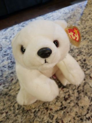 Ty Beanie Buddy Chilly The Polar Bear Tush Tag Date 1998 Nwt Protector S/h