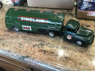 Vintage Marx Sinclair Power X Gasoline Gas Station Delivery Metal Toy Truck Sign