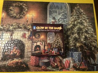 Empire 1000 Piece Jigsaw Puzzle Glow In The Dark Winter Home Christmas Tree (5)