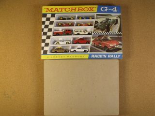 Lesney Matchbox G - 4 Race N Rally Factory Set With Sleeve Cover