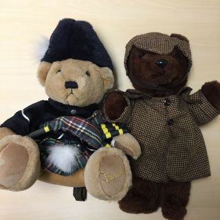 Harrods Knightsbridge Teddy Bear Plush Bagpipes Scottish And Detective Bear