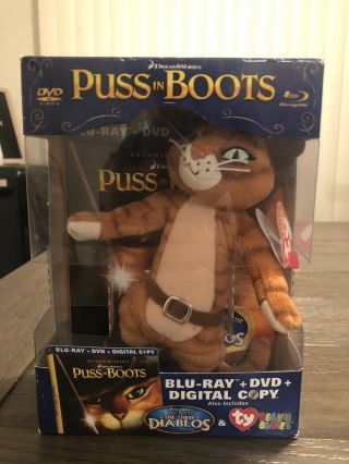 Ty Beanie Baby - Puss In Boots - The Three Diablos