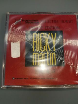 Ricky Martin Bean Bear Livin ' La Vida Loca NIB Limited Edition - 3142/25K 2