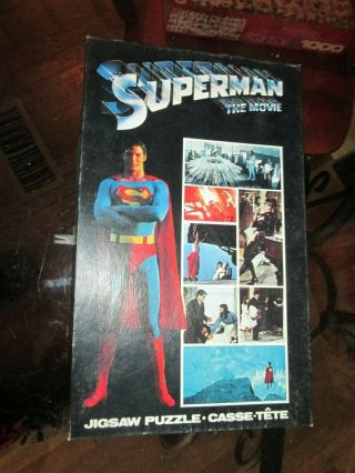 1978 Superman The Movie Jigsaw Puzzle Dc Comics 200 Pc Vintage Complete Reeves