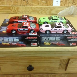Dale Earnhardt Sr Irocs Set Of 4 Cars 1/24 Scale / Pink,  Lime Green,  Red,  Color