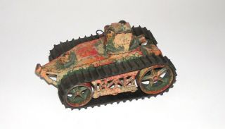 Arcade Cast Iron World War I Military Tank W/ Treads (dakotapaul)