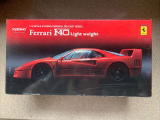 Kyosho 1/18 Ferrari F40 Lightweight Red K08412r Finished Product Japan [2y7]