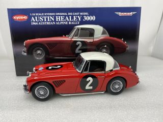 1/18 Kyosho 1964 Austin Healey 3000 Austrian Rally Part 08146a Rare