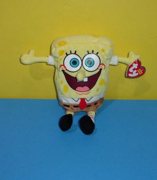 Spongebob Squarepants 8” Ty Beanie Baby Babies W/ Tag | Nickelodeon