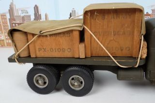 Vintage 1950 ' s Smith Miller L Mack U.  S.  Army 10 Wheel Material Truck With Cargo 4