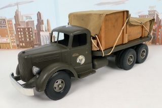 Vintage 1950 ' s Smith Miller L Mack U.  S.  Army 10 Wheel Material Truck With Cargo 5
