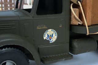 Vintage 1950 ' s Smith Miller L Mack U.  S.  Army 10 Wheel Material Truck With Cargo 6