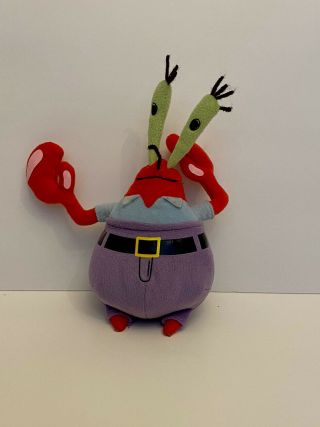 Ty Mr.  Krabs Spongebob Squarepants 8 " Beanie Plush Stuffed Toy 2012 (no Tag)