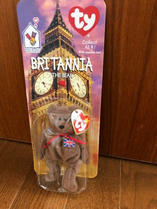 Britannia The Bear Mcdonalds Retired Ty Teenie Beanie Baby Rare Errors