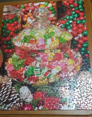 Springbok 500 Piece Puzzle The Candy Jar Christmas Candy Complete