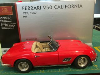 1/18 Cmc 1960 Ferrari 250 California Swb - M - 091 - Red - Perfect -