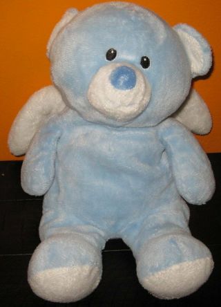 Ty Pluffies Blue Little Angel Teddy Bear Baby Lovey Plush 2011