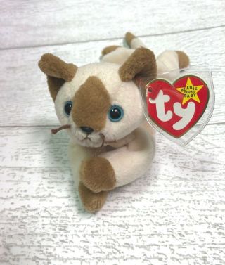 Snip Siamese Cat 4120 Pvc 4th Gen 1996 Retired Ty Beanie Baby Collectible