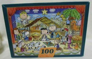 Springbok Peanuts " Merry Christmas Everyone " 100 Piece 13 " X 18 " Puzzle