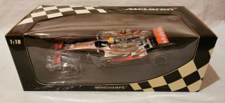 Lewis Hamilton Vodafone Mclaren 2008 World Champion 1/18 Minichamps With Stand