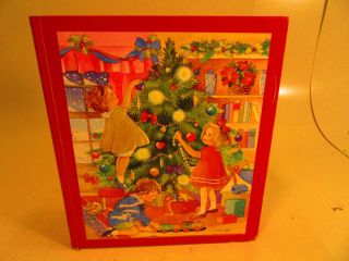 Christmas Vintage Wood Block Puzzle In A Wood Book With 2 Different Puzzles