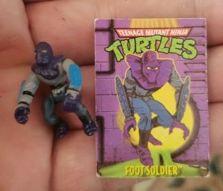 Tmnt Teenage Mutant Ninja Turtles Micro Mini Foot Soldier W/ Card